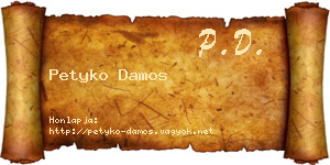 Petyko Damos névjegykártya